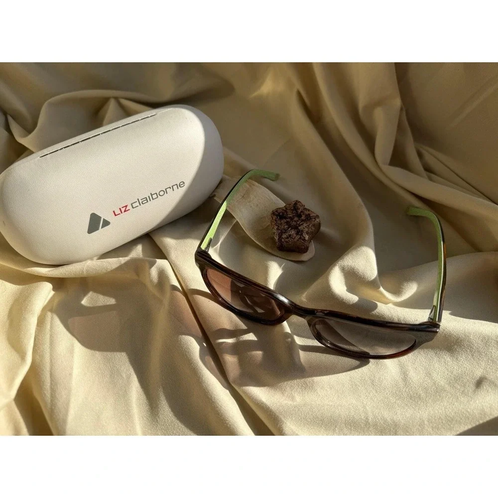 Liz Claiborne Oversized Tortoise Sunglasses w/ Case